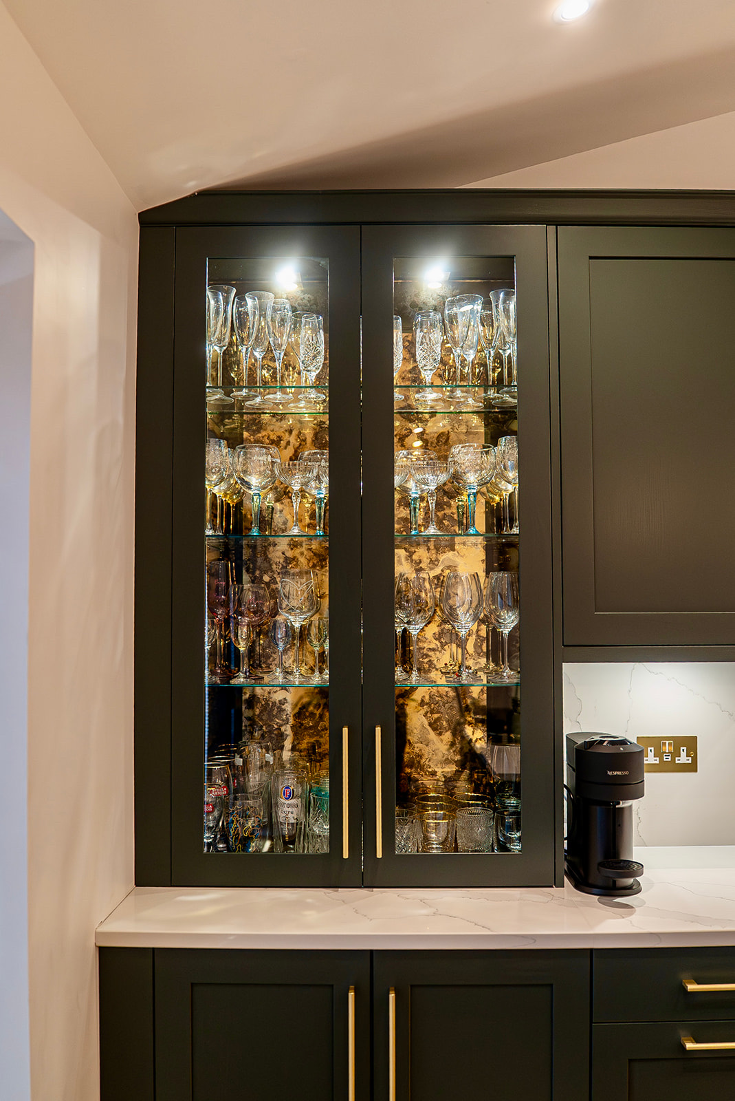 Kitchen interior with warm finishes and considered colour