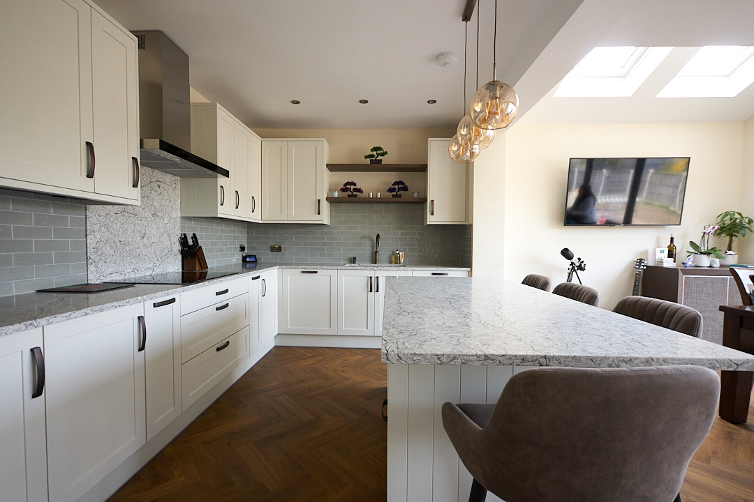 White Contemporary Shaker Kitchen