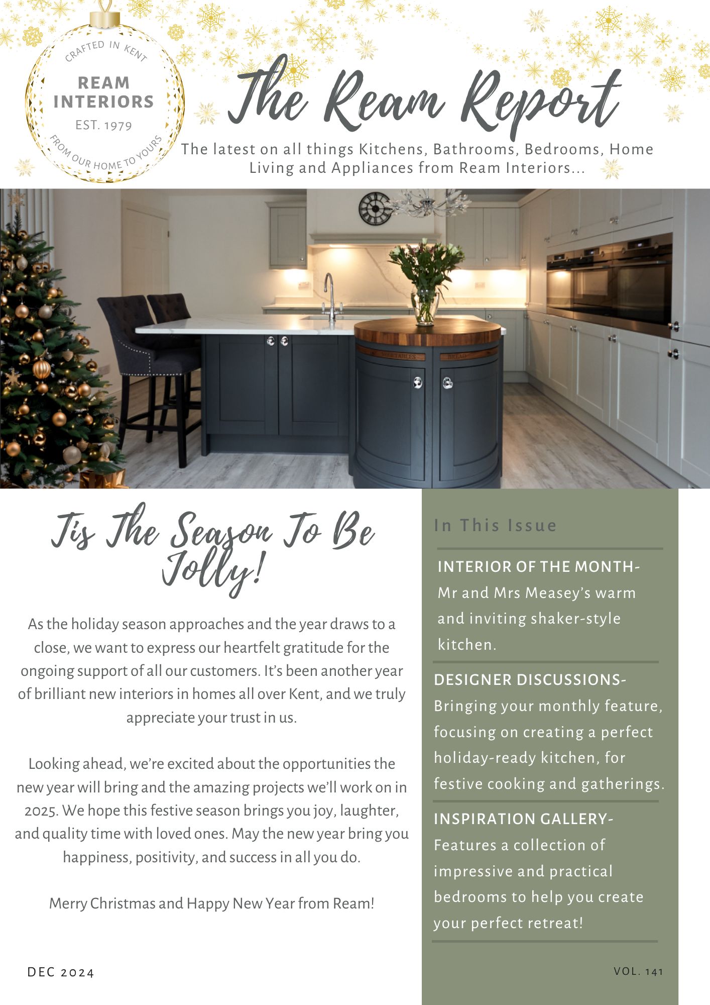 Ream Interiors December 2024 Newsletter